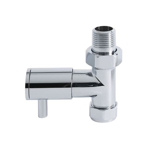 Hudson Reed Minimalist Chrome Manual Straight Radiator Valves Pair