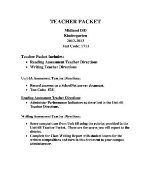 Fillable Online Teacher Packet Midland ISD Fax Email Print PdfFiller