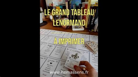 Le Grand Tableau Lenormand à imprimer short Lenormand grandtableau