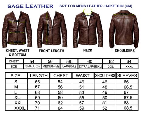 Size Chart - SageLeather