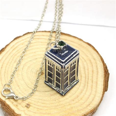 New Bbc Television Doctor Who Tardis Police Box Vintage Blue Chain