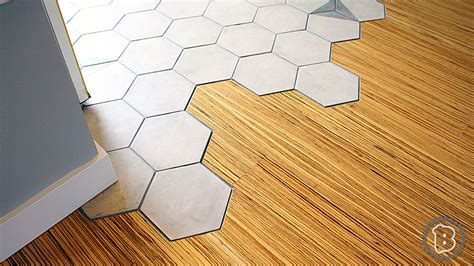 Hexagon Tile Floor Transition Buildxyz