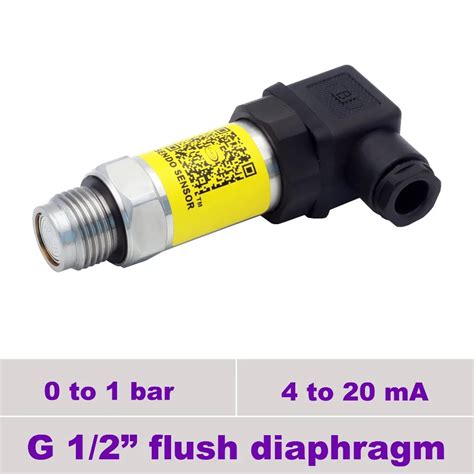 4 20ma Stainless Steel 316l Flush Diaphragm Pressure Sensor G 12 In Flush Block Avoid 0 To 1