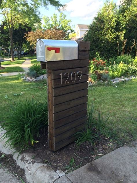 Modern Mailbox Dark Walnut | Etsy