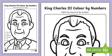 King Charles Iii Colour By Number Teacher Made Twinkl