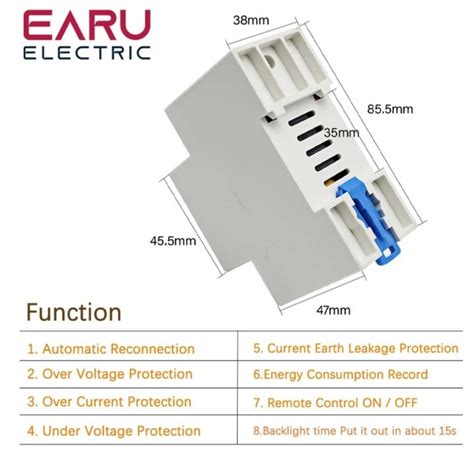 Умное WIFI реле напряжения и защиты тока EARU ELECTRIC 63A – фото ...