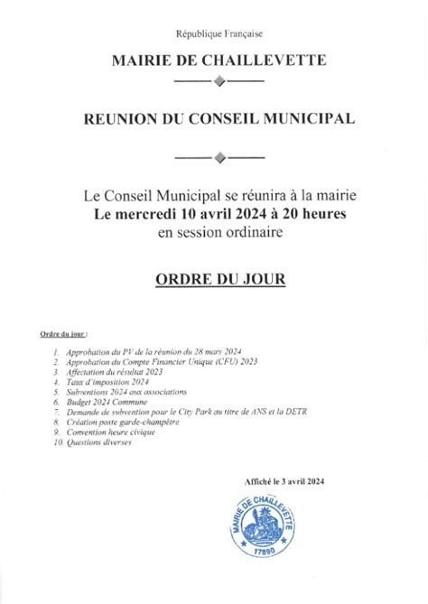 Accueil Mairie Chaillevette