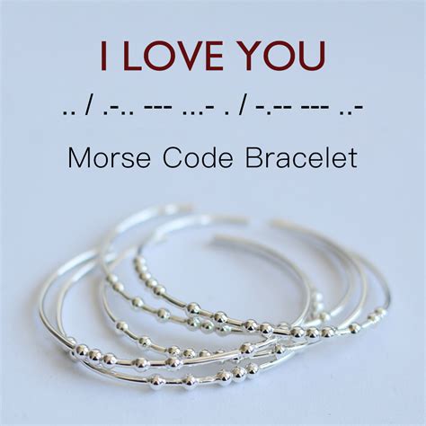 I Love You Morse Code Bracelet