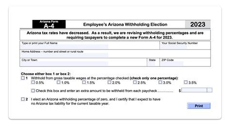 Arizona State Tax Withholding Raye Valene