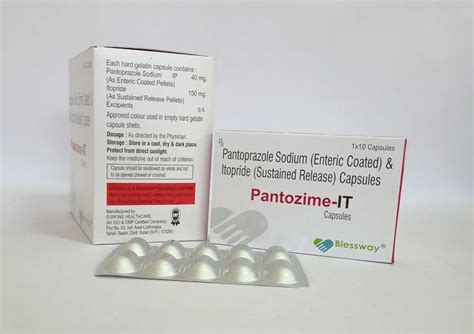 Allopathic Pantoprazole 40mg Ec Itopride 150 Mg Sr Pantozime It Cap At Rs 210 Strip In