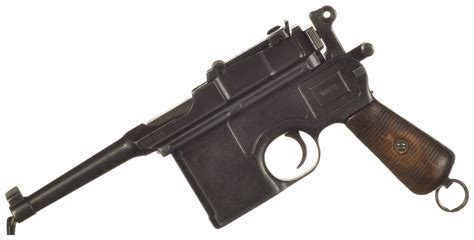 Mauser Broomhandle Semi Automatic Pistol With Holster Stock Rock