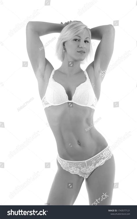 Woman Perfect Athletic Body Fitness Bikini Stock Photo 1743577121