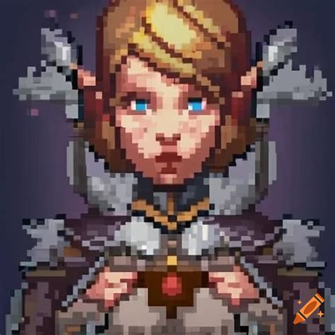 Pixel Art Of A Fantasy Cleric Girl On Craiyon