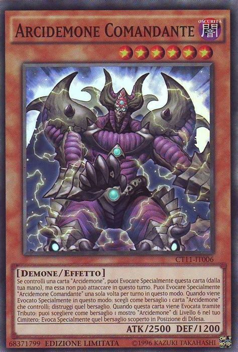 YU GI OH CT11 IT006 ARCIDEMONE COMANDANTE SUPER RARA THE REAL DEAL