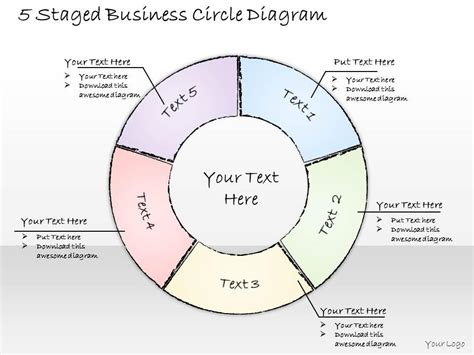 2502 Business Ppt Diagram 5 Staged Business Circle Diagram Powerpoint