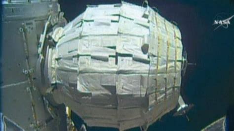 Astronauts Float Into World S 1st Inflatable Space Habitat CBC News