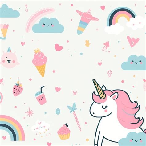 Premium Photo Unicorn Background Desktop Wallpaper Cute Vector