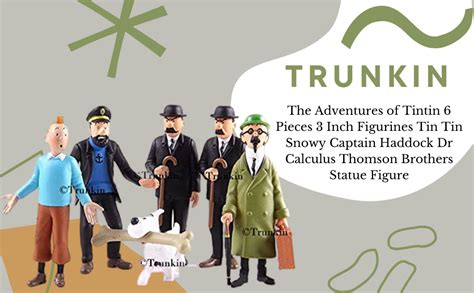 Buy Trunkin The Adventures Of Tintin 6 Pieces 3 Inch Figurines Tin Tin