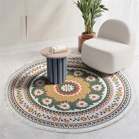 Amazon De Exquleg Teppiche Mandala Runde Teppiche Boho Teppiche Mit