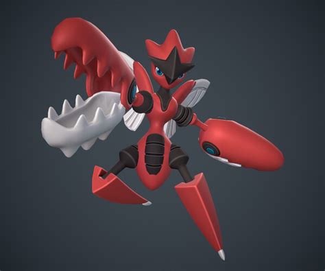 Artstation Stylized Pokemon Mega Scizor 3d Model Free Game Assets