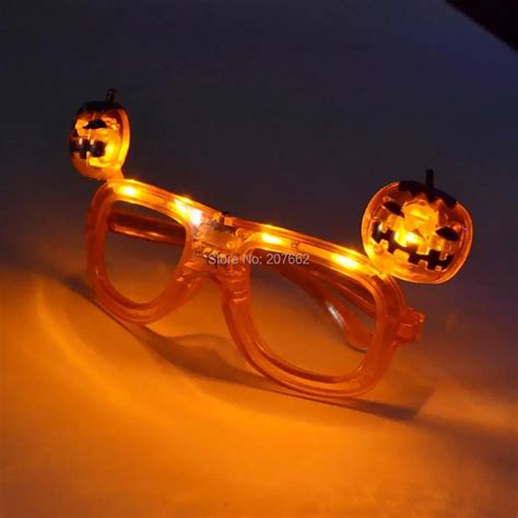 Led Halloween Pumpkin Glasses Led Light Up Flashing Blink Glow Glasses Sunglasses For Party