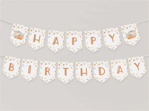 Pumpkin Happy Birthday Banner, Little Pumpkin Party, Pumpkin Banner ...