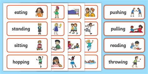 Verb Flashcards Primary Resources Teacher Made