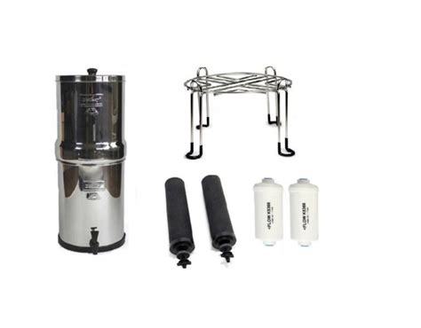 Imperial Berkey Gravity Fed Water Filter With 2 Black Berkey Elements And 2 Berkey Pf 2 Fluoride