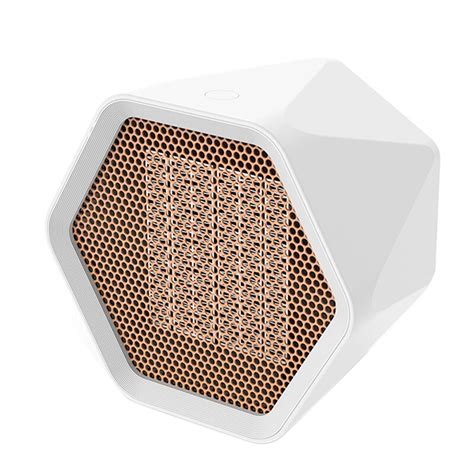 W Draagbare Elektrische Kachel Mini Fan Hexagon Grandado