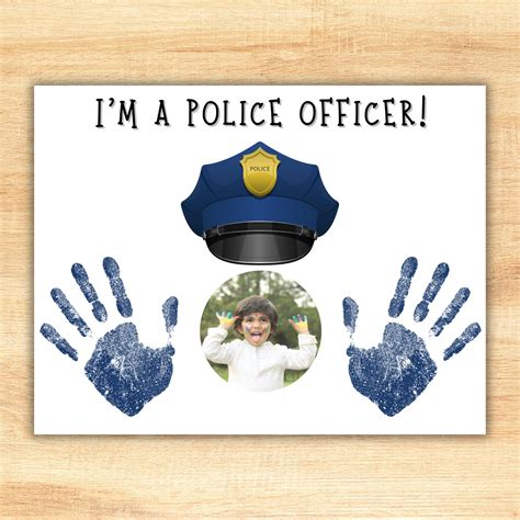 Preschool Police Craft Police Officer Keepsake Hero Handprint Art Law ...