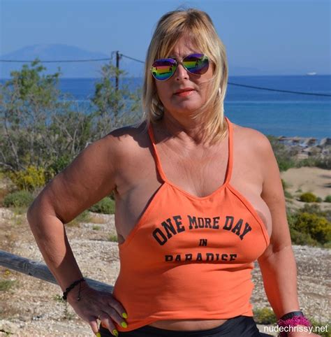 Milf Chrissy Takes A Naturist Vacation To Greece And Shows Off Her Big