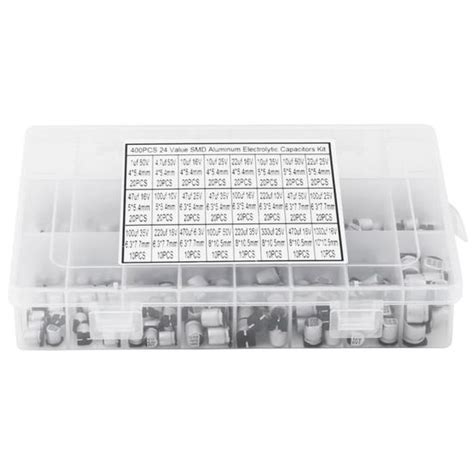 Condensateur électrolytique SMD 400 Pièces 24 Valeurs Kit Assorti de