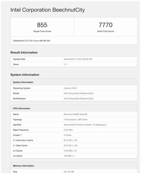 Intel Sierra Forest Xeon Cpu Mit Zu Kernen Getestet