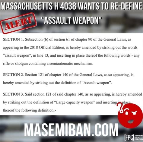 Massachusetts 4038 Wants To Redefine Assault Section 1 Subsection B Of Section 61 Of Chapter