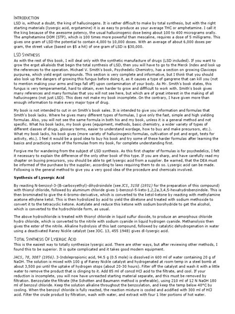 Lysergic Acid Diethylamide (LSD) Synthesis Long Version | PDF | Lysergic Acid Diethylamide ...