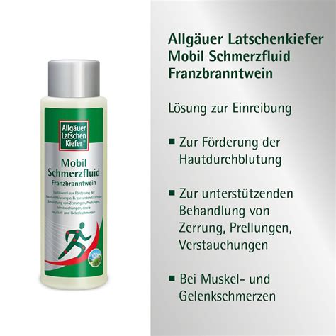 Allgäuer Latschenkiefer Mobil Schmerzfluid Franzbranntwein 250 ml