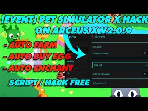 ROBLOX NEW PET SIMULATOR X HACK AUTO FARM AUTO BUY EGG AND MORE ON