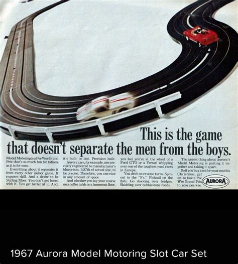 1967 Aurora Model Motoring 187 Size Slot Car Set Slot Car Sets