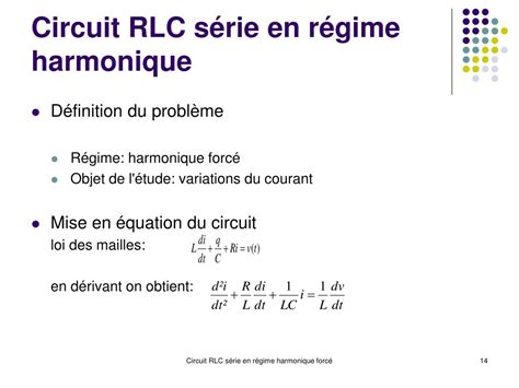 PPT Circuit RLC série en régime harmonique forcé PowerPoint