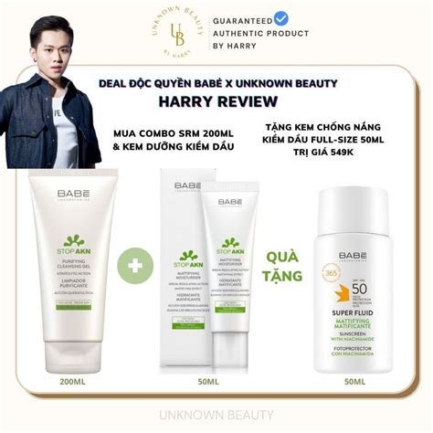 MUA TẶNG Combo Sữa rửa mặt BABE ML Kem dưỡng kiềm dầu BABE