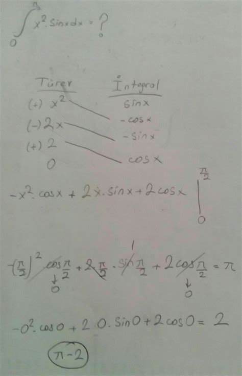 Ekteki soruyu tabular metodu ve kısmi integrasyon ile çözer misiniz