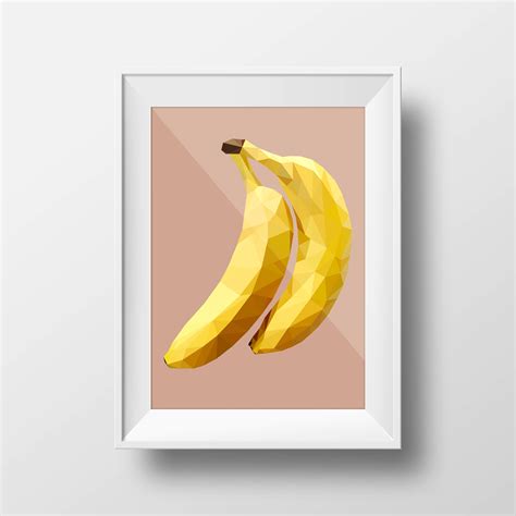 Banana Wall Art Digital Download Geometric Wall Art