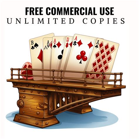 Witty Bridge Card Game Clip Art Watercolor Funny Bridge Cards Game
