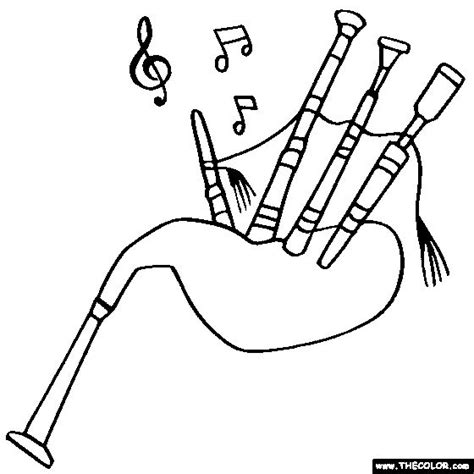 A Drawing Of Musical Instruments With Notes Coming Out Of The Top One