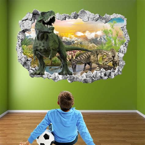 Dinosaur Wall Mural - Etsy