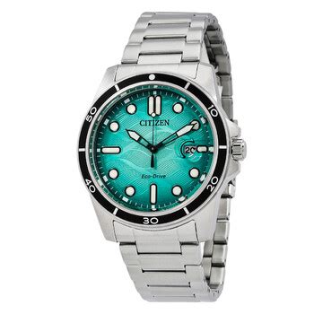 Citizen Eco Drive Turquoise Dial Men S Watch Aw X