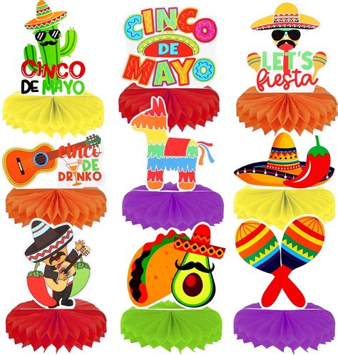 Cinco De Mayo Party Decorations Table Centerpieces Fiesta Honeycomb Centerpiece Mexican Theme