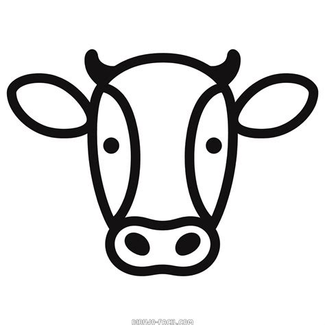 dibujo facil de cabeza de vaca dibujo facil