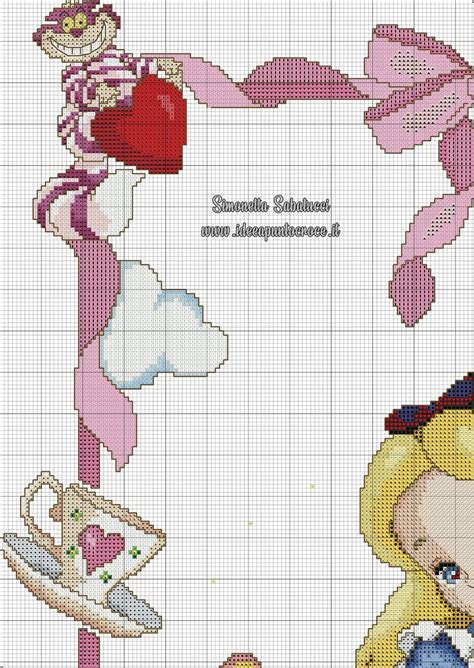 Pin On Ricamo A Punto Croce Alice In Wonderland Cross Stitch Disney