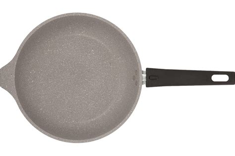 Сковорода Kukmara 220/50мм, со съемной ручкой, АП, светлый мрамор ...